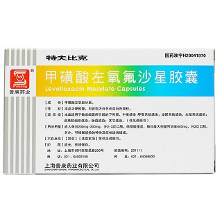 甲磺酸左氧氟沙星膠囊(特膚比克) 甲磺酸左氧氟沙星膠囊(特膚比克)