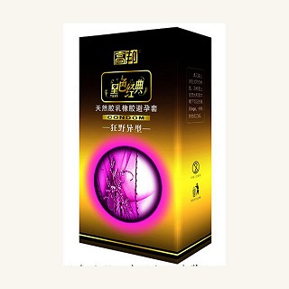 高邦黑色經(jīng)典狂野異型安全套(紫竹乳膠)