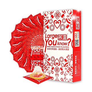 名流天然乳膠橡膠避孕套(大號套青春張揚(yáng)光面無香型)