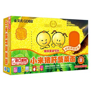 金貝氏輔食嬰幼兒小米豬肝菠菜面(君盛)