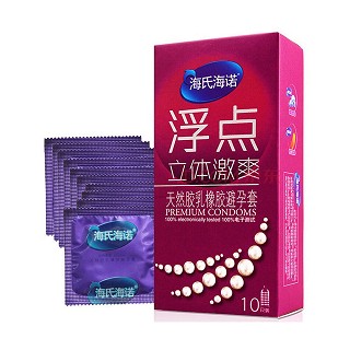 海氏海諾天然膠乳橡膠避孕套(浮點(diǎn)立體激爽)