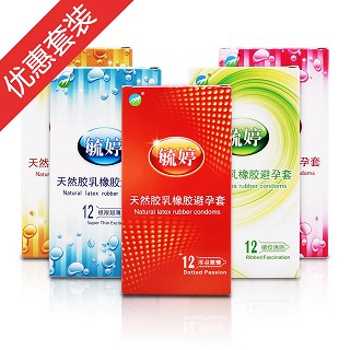 毓婷避孕套60只超值組合裝(金香乳膠)