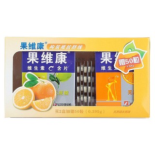 石藥牌 無蔗糖水果味 維生素c含片(青蘋+鮮橙)