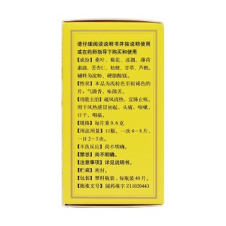 桑菊感冒片(同仁堂) 桑菊感冒片(同仁堂)
