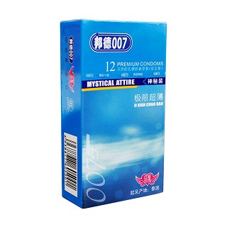 邦德007天然膠乳橡膠避孕套