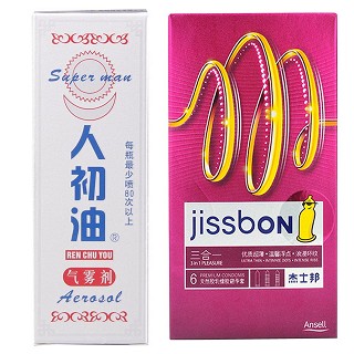 人初油噴霧+杰士邦三合一6只裝(套裝)