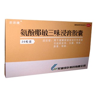 氨酚那敏三味浸膏膠囊(綠葉)