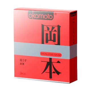 岡本skin系列激薄3只裝天然乳膠橡膠避孕套(岡本)